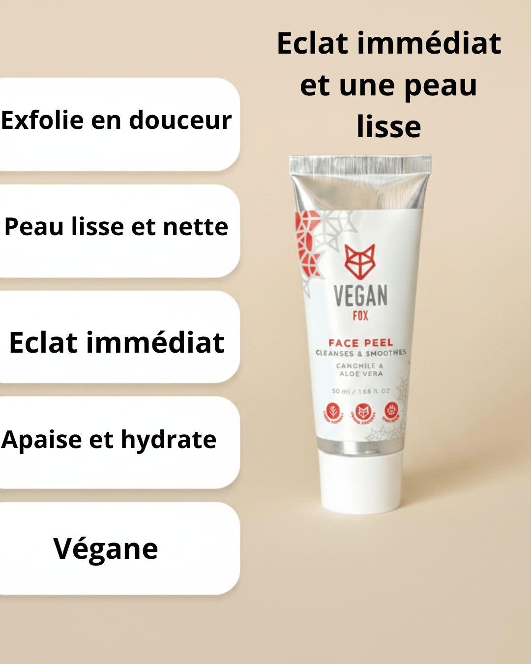 Peeling Visage Doux — Éclat Immédiat & Peau Lisse Dès la 1ère Utilisation