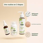 Routine Anti-Acné 3 Étapes — Peau Purifiée, Nette & Équilibrée Naturellement