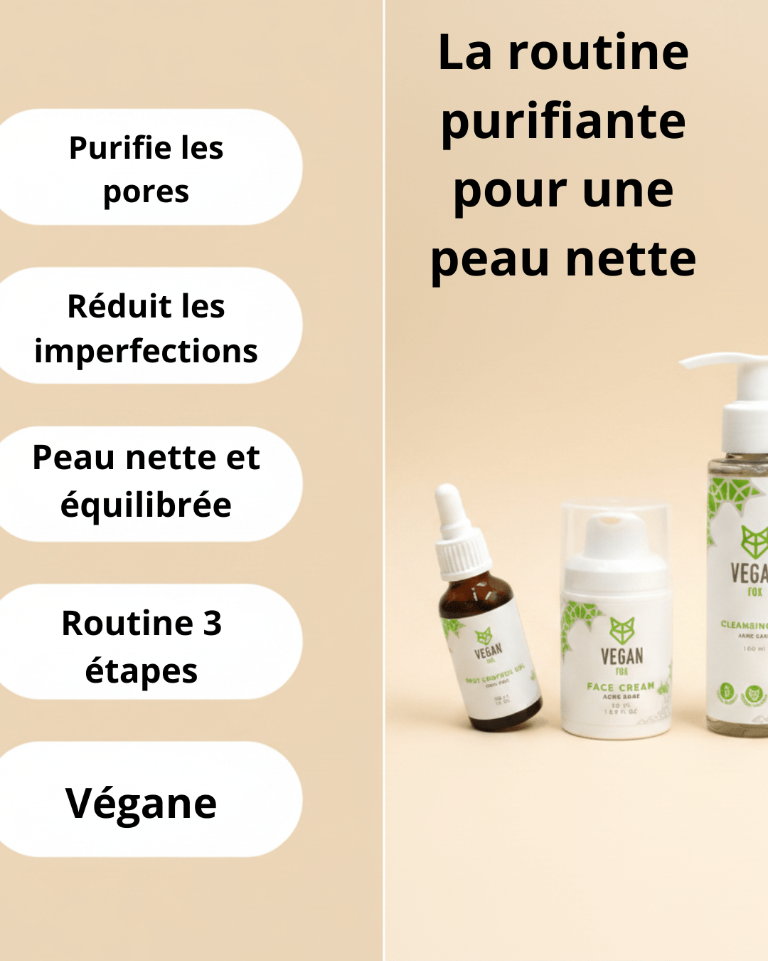 Routine Anti-Acné 3 Étapes — Peau Purifiée, Nette & Équilibrée Naturellement
