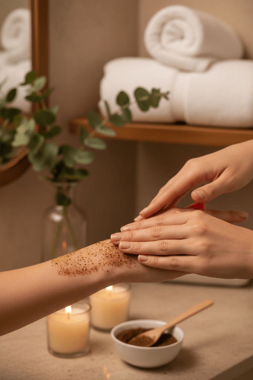 Application gommage corps