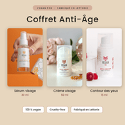 Coffret Anti-Âge Vegan Fox — Sérum, Crème Visage & Contour des Yeux