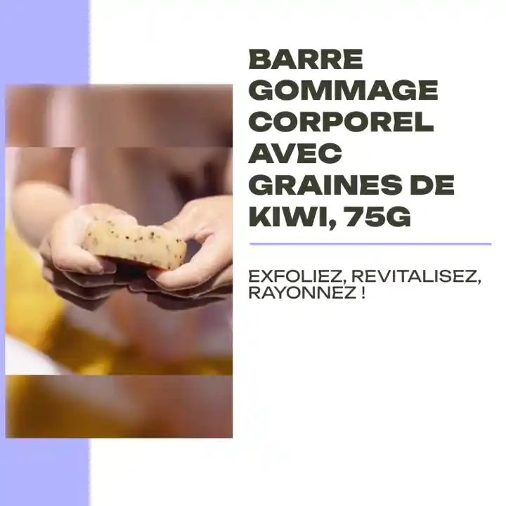 Barre gommage corporel avec graines de kiwi, 75g by@Outfy